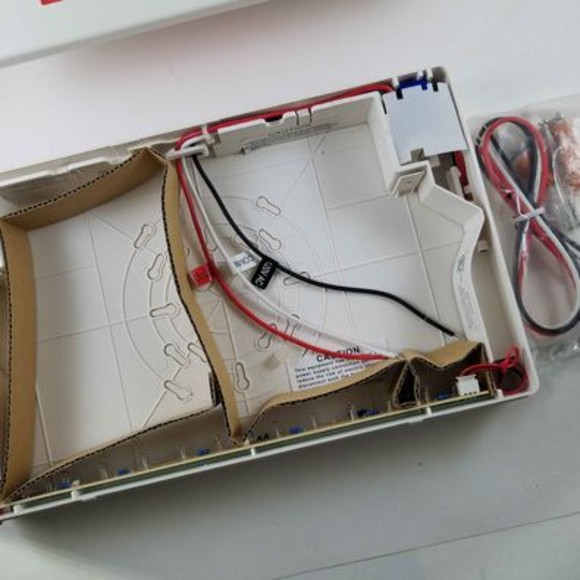 LED Universal Exit Fixture PAC02012RW White Housing Red Letters AC 12" X 7" Sign - Picture 6 of 8